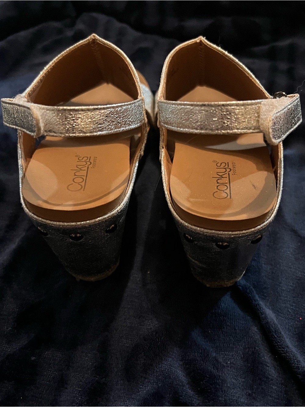 Corkys Wedge Sandals - Red and Silver - Picture 7 of 8